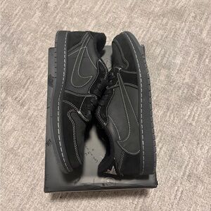 Travis Scott Black and Gray Sneakers